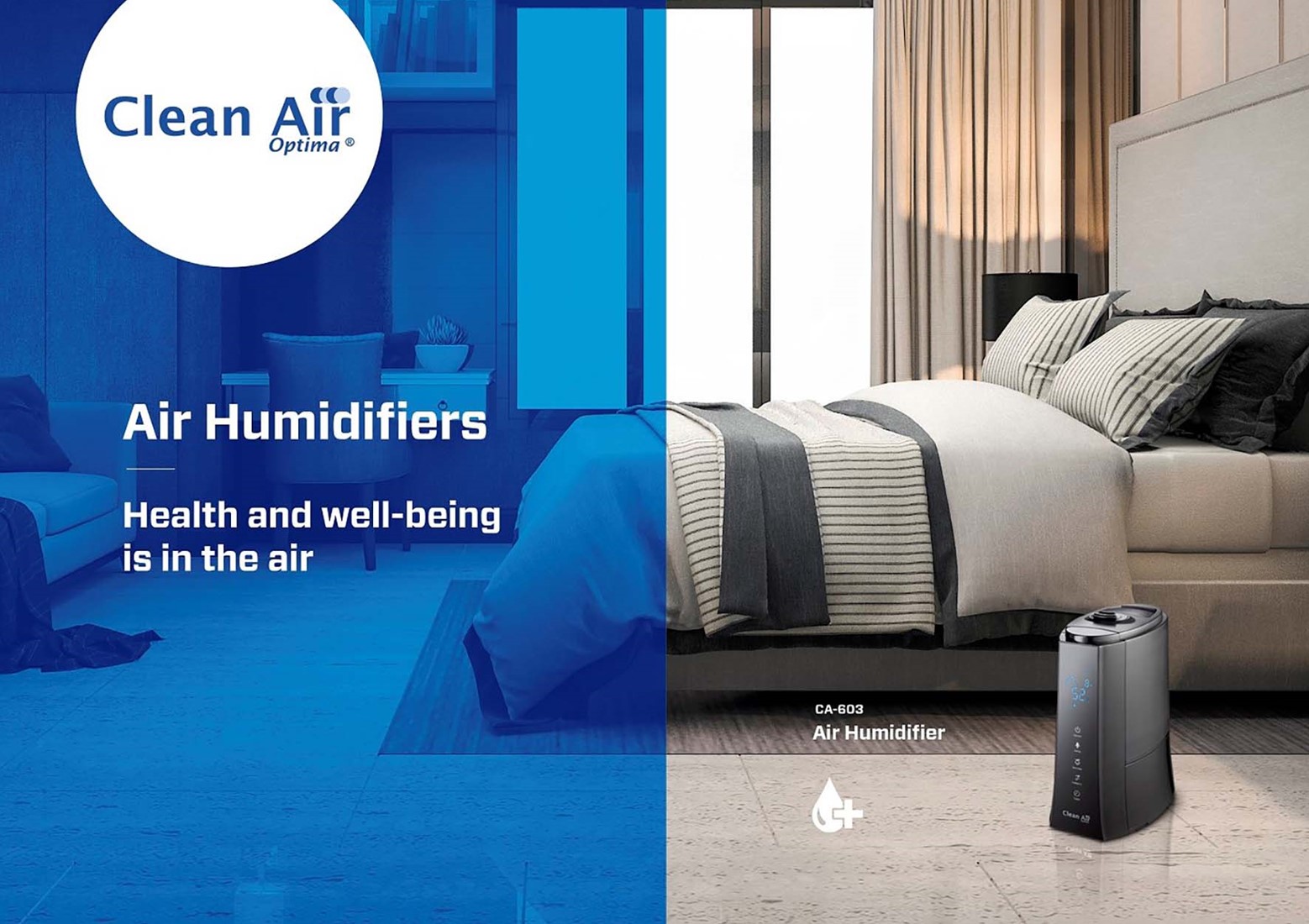 Humidificateur d'air ultrason + ioniseur CA-603